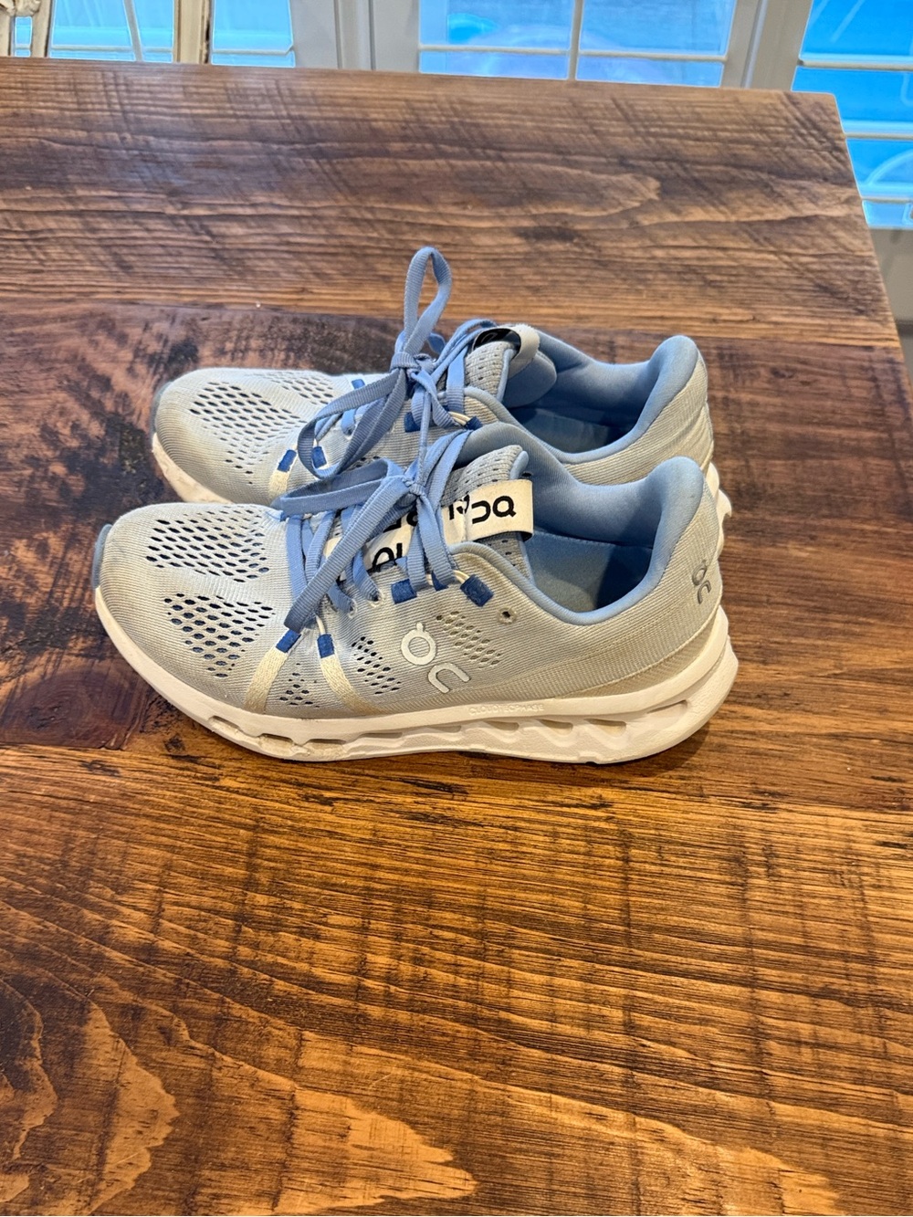 Women’s On Cloud Running Light Blue Mesh Running Shoes